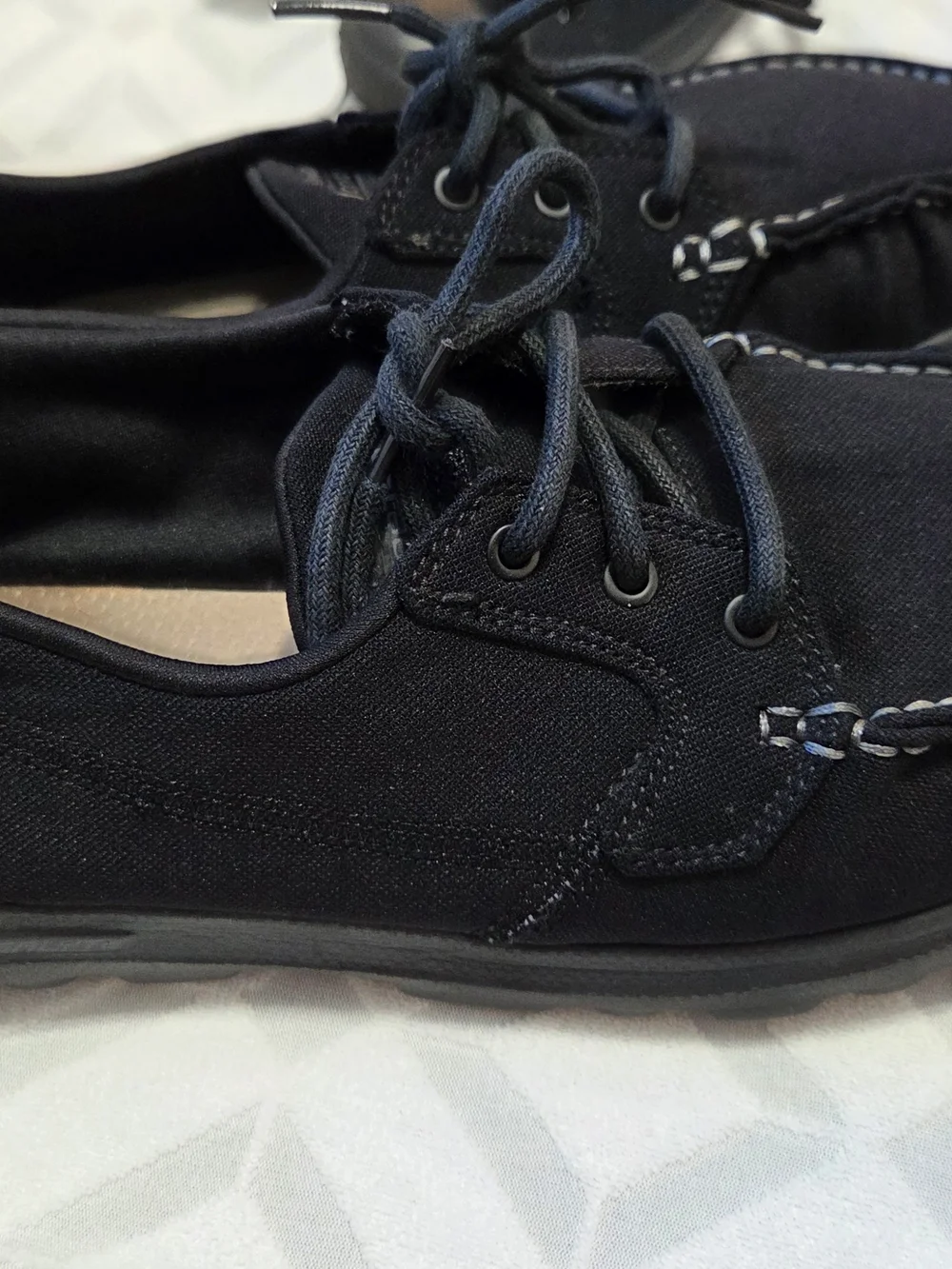 Skechers Men's Navy Slip-On Boat Shoes with Laces